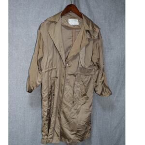 Zara Woman Tan Lightweight Hooded Trench Coat Jacket M